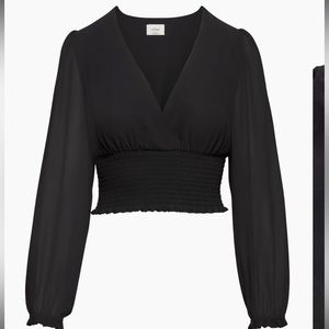 Aritzia Wilfred Wistful Blouse - perfect condition long sleeve cropped blouse